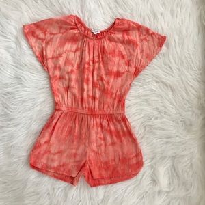 Splendid Girl’s Orange Tye-Dye Romper